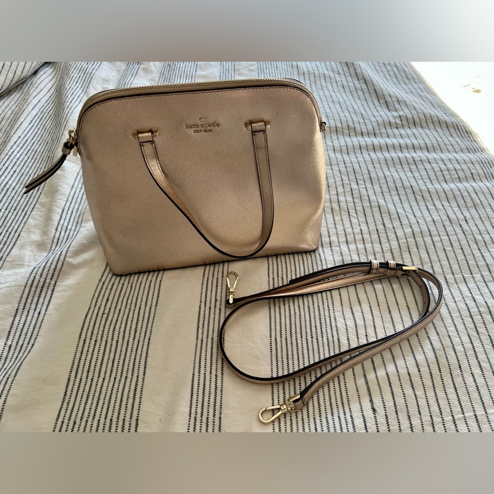 Kate Spade Maise Medium Dome Satchel, mtlcblush w/ detachable adjustable strap
